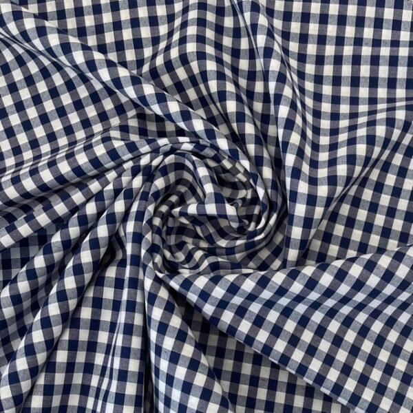 Tecido Vichy - Azul Marinho 6mm