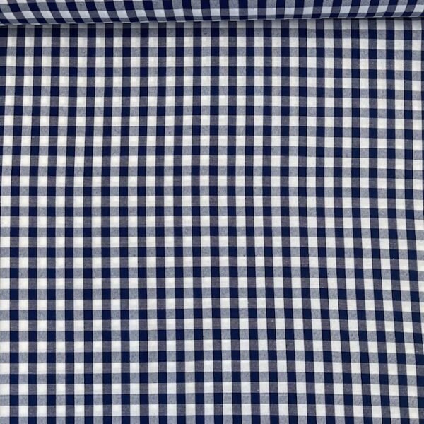 Tecido Vichy - Azul Marinho 6mm