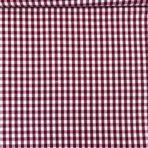 Tecido Vichy - Bordeaux 6mm