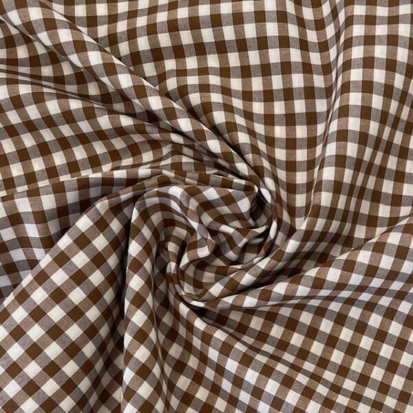 Tecido Vichy - Castanho 6mm