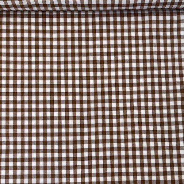 Tecido Vichy - Castanho 6mm