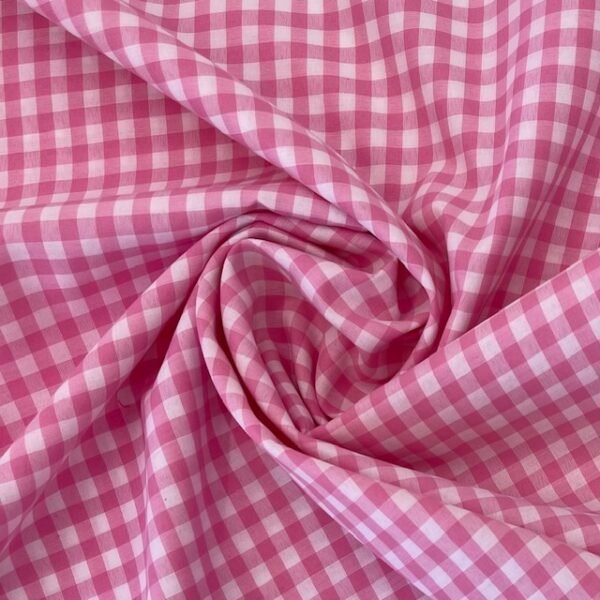 Tecido Vichy - Rosa 6mm