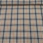 Tartan Bege + Veludo Amarelo