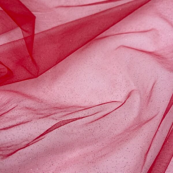 Tule Glitter - Vermelho/Silver