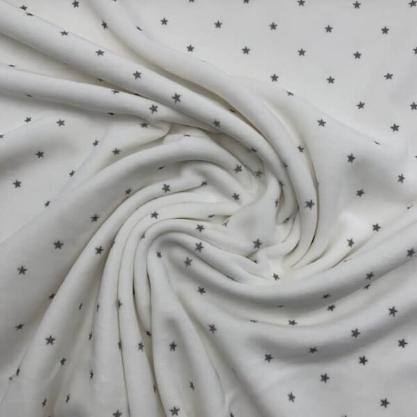 Veludo Baby Star - Branco