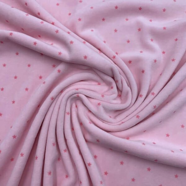 Veludo Baby Star - Rosa