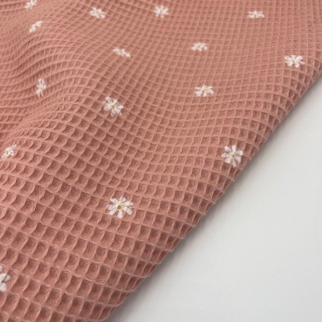 Tecido Waffle Flower - Rosa