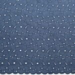 Bordado Inglês Flower - Azul