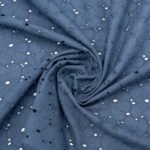 Bordado Inglês Flower - Azul