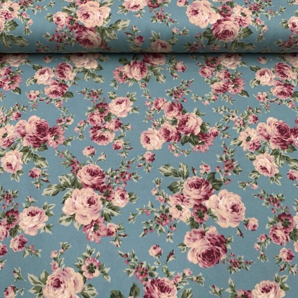 Fustão Rose - Turquesa