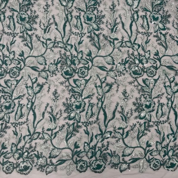 Renda Sequin Tree - Verde