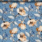 Viscose Digital Flower - Azul Claro