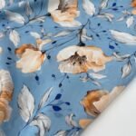 Viscose Digital Flower - Azul Claro