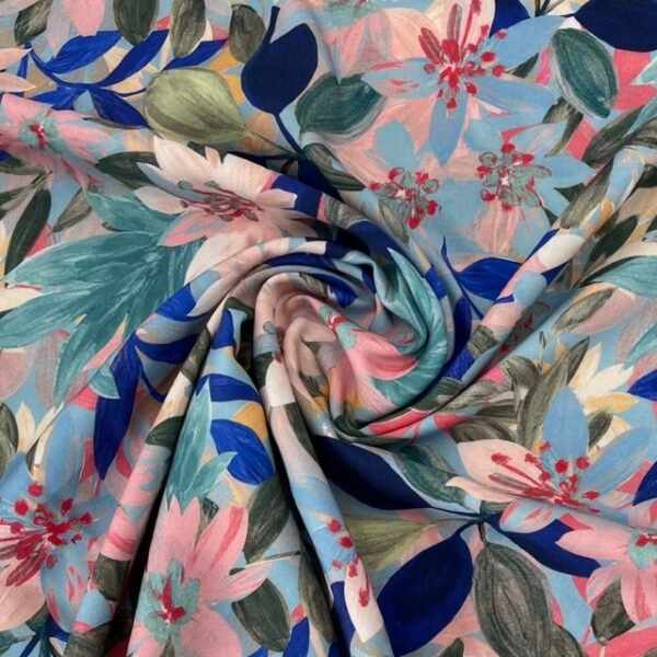 Viscose Digital Tropic - Azul