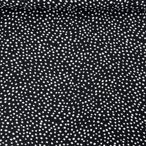 Viscose Estampada Pintas - Preto