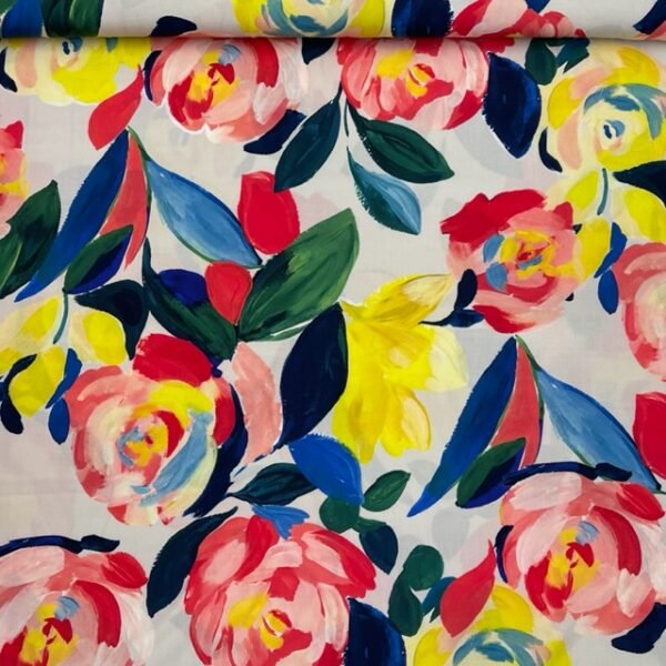 Viscose Digital Rose - Bege