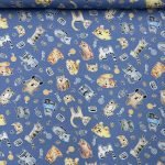 Popeline Cats - Azul