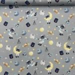 Popeline Digital Space - Cinzento