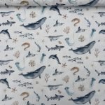 Popeline Marine - Branco