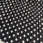 Seda Crepe Plissada Bolas - Preto