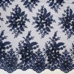 Renda 3D Flower - Azul Marinho