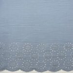 Musselina de Barra Bordada - Azul - Image 2