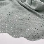 Musselina de Barra Bordada - Verde - Image 3