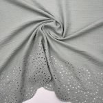 Musselina de Barra Bordada - Verde