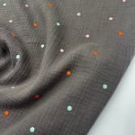 Musselina Bordada Dots - Cinzento - Image 3