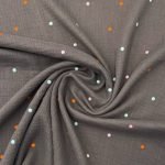 Musselina Bordada Dots - Cinzento - Image 2