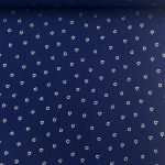 Musselina Silver Heart - Azul Marinho