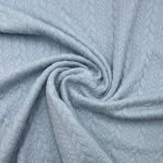 Jersey Jacquard Entrançado Acolchoado - Azul Claro - Image 2