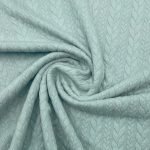 Jersey Jacquard Entrançado Acolchoado - Verde Menta - Image 2