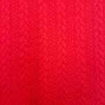 Jersey Jacquard Entrançado Acolchoado - Vermelho