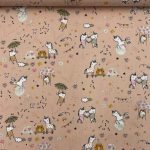 Popeline Glitter Unicorn - Rosa