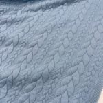 Jersey Jacquard Entrançado Acolchoado - Azul Claro - Image 3