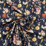 Popeline Digital Flowers - Azul Marinho - Image 2