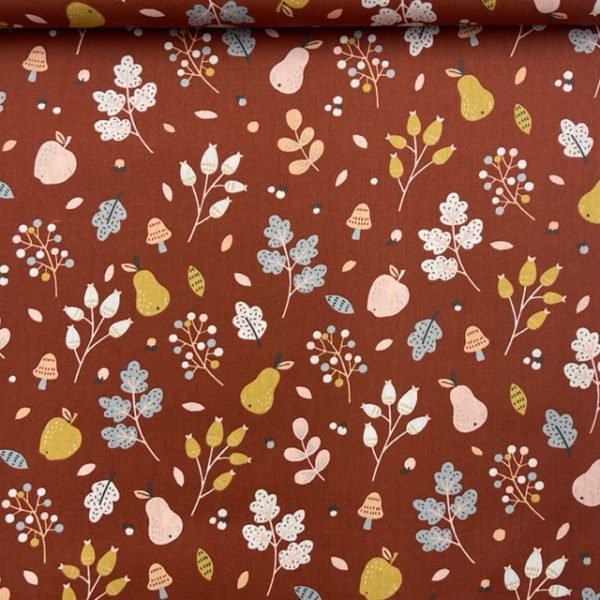 Popeline Fruit - Bordeaux