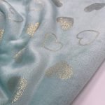 Coralina Estampada Glitter Corações - Verde