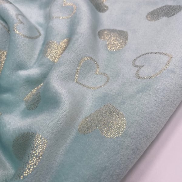 Coralina Estampada Glitter Corações - Verde