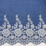 Ganga Bordado de Barra - Azul Claro