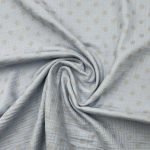 Musselina Foil Gold Circle - Azul