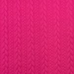 Jersey Jacquard Entrançado Acolchoado - Rosa Fuxia