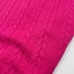 Jersey Jacquard Entrançado Acolchoado - Rosa Fuxia - Image 3