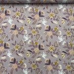 Popeline Flower Bird - Lilás