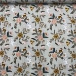 Popeline Flower Bird - Verde