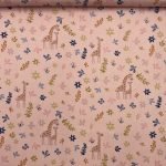 Popeline Giraffe - Rosa