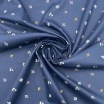 Popeline Giraffe and Leaves - Azul - Image 2