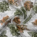 Jacquard Organza Rose - Verde - Image 3