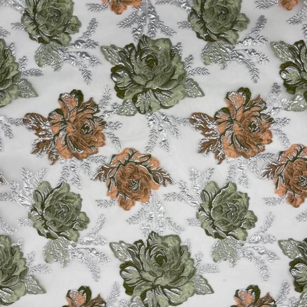 Jacquard Organza Rose - Verde